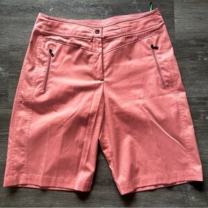 Tail Tech Performance Athletic Bermuda Shorts in Pink Coral Size 8